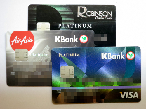 タイでクレジットカードつくってみた　カシコン銀行のクレジットカードを作ると1度に3枚つくれる